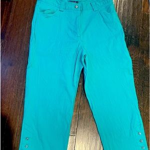 Turquoise woman’s capris